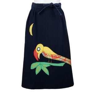 Vintage Laura Reversible Corduroy Wrap Midi Skirt Medium